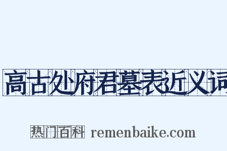 高古处府君墓表近义词是什么意思的图片